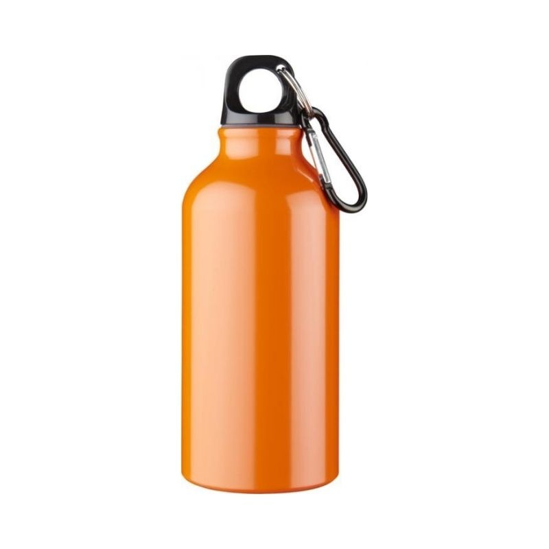 Logotrade promotional gift image of: Oregon drinking bottle with carabiner, orange