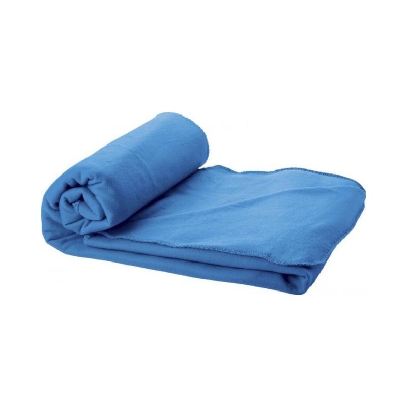 Logotrade promotional products photo of: Huggy blanket and pouch, process blue