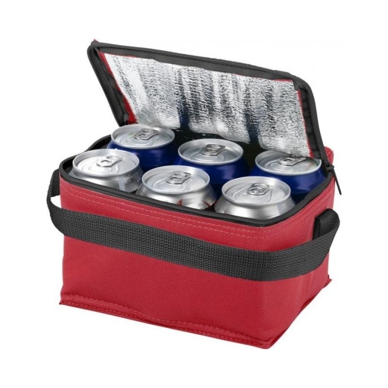 Logo trade advertising product photo of: Spectrum 6-can cooler bag, red