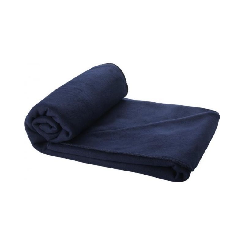 Logotrade corporate gift image of: Huggy blanket and pouch, navy