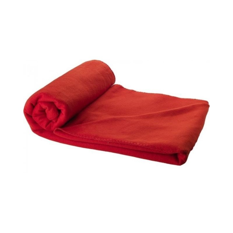 Logotrade promotional gift image of: Huggy blanket and pouch, red