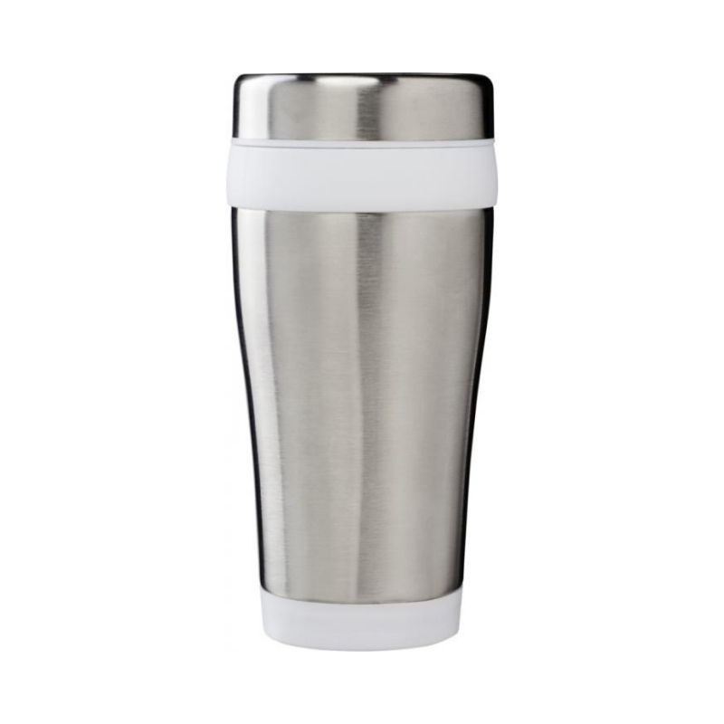 Logo trade corporate gifts image of: Elwood 470 ml insulated tumbler, white