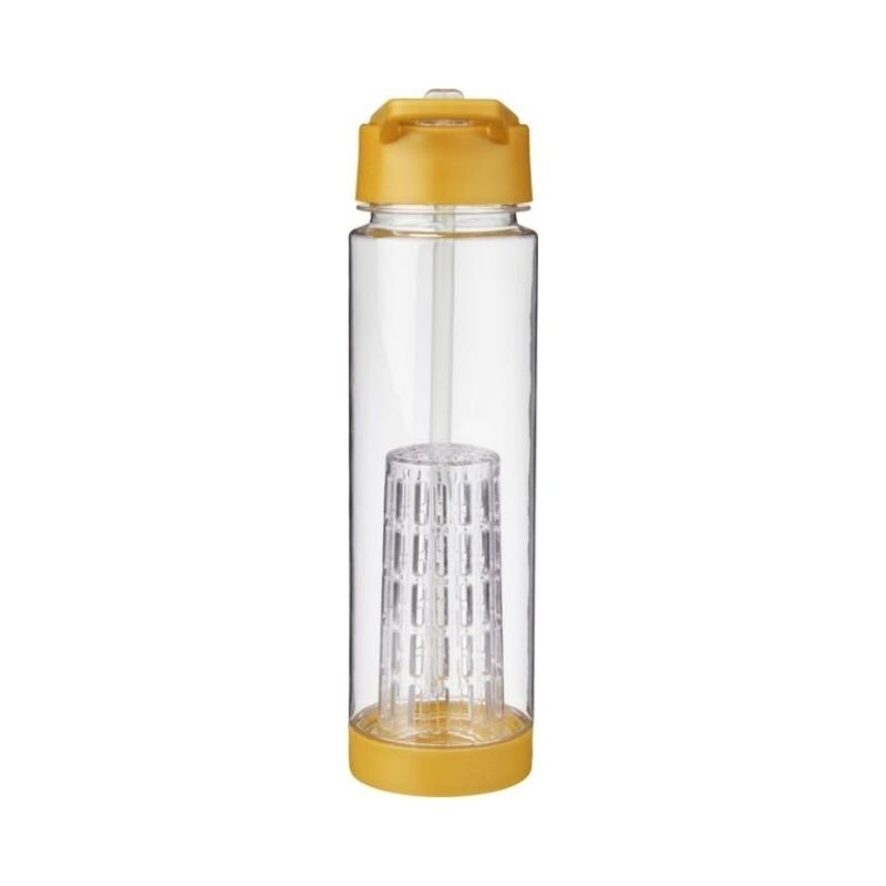 Logo trade promotional items picture of: Tutti frutti bottle with infuser, yellow