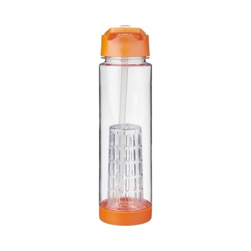 Logo trade promotional items image of: Tutti frutti bottle with infuser, orange