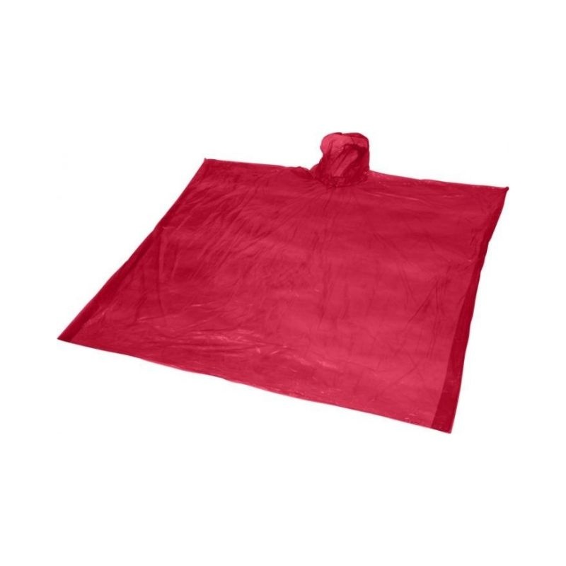 Logotrade advertising products photo of: Ziva disposable rain poncho, red