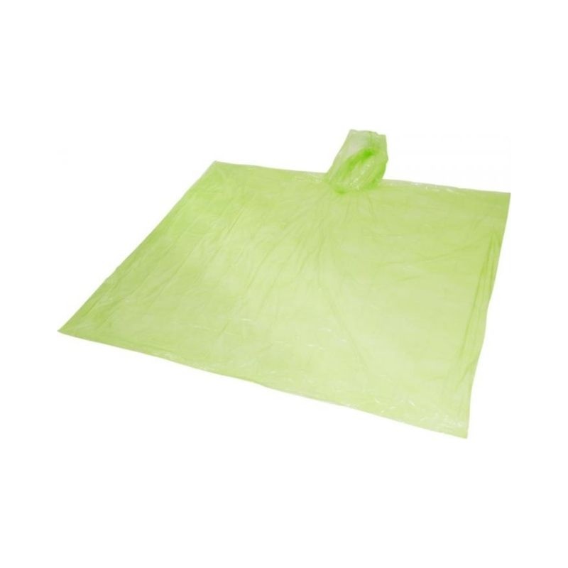 Logo trade promotional products picture of: Ziva disposable rain poncho, lime green