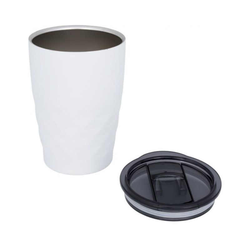 Logo trade corporate gifts image of: Geo insulated tumbler, white