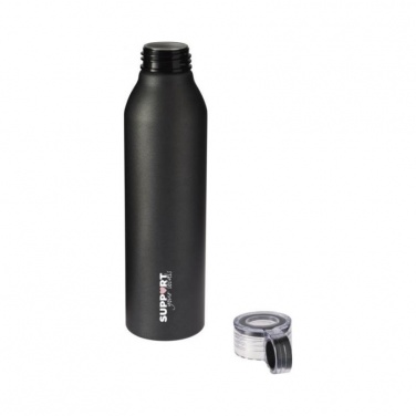 Logo trade promotional items picture of: Grom aluminum sports bottle, black