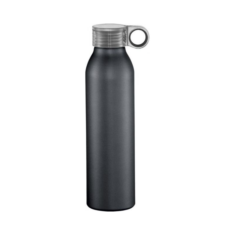 Logo trade promotional items picture of: Grom aluminum sports bottle, black