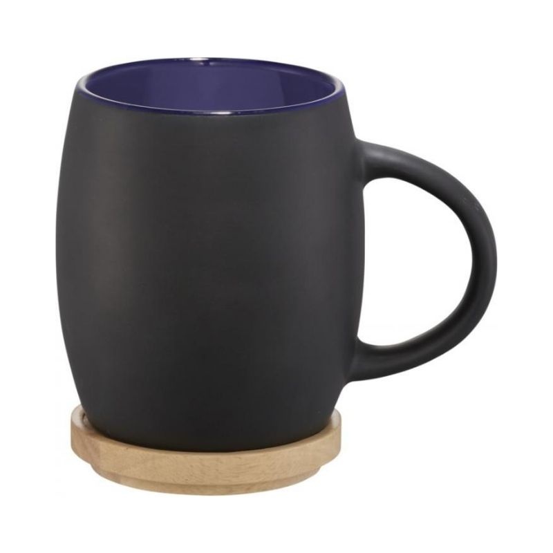 Logo trade promotional giveaway photo of: Hearth ceramic mug, blue