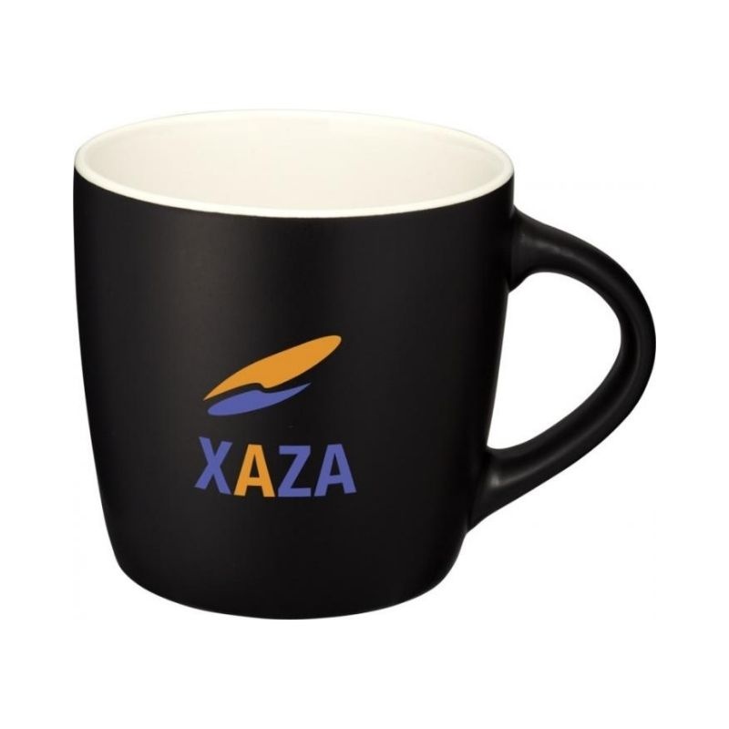 Logotrade advertising product image of: Riviera ceramic mug, black/white