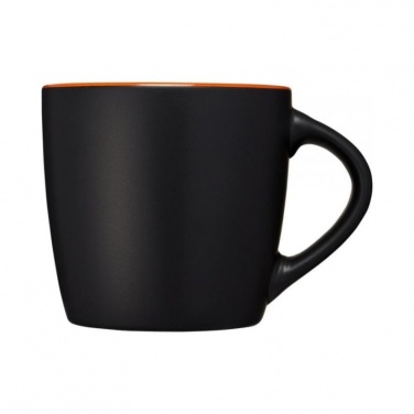 Logo trade promotional products image of: Riviera ceramic mug, black/orange