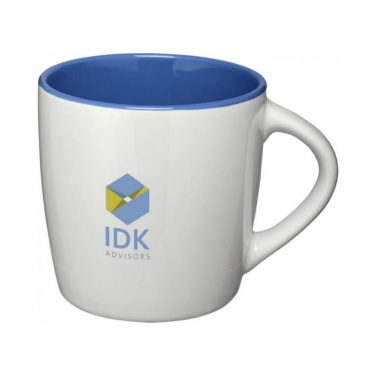 Logo trade promotional items picture of: Aztec ceramic mug, white/blue