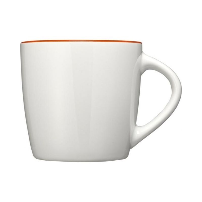 Logotrade promotional giveaway picture of: Aztec ceramic mug, white/orange