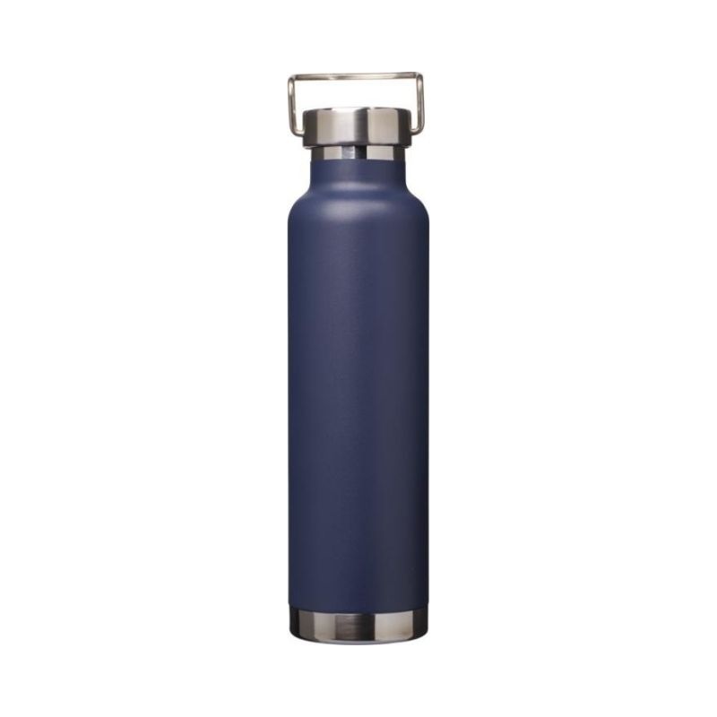 Logo trade corporate gifts picture of: Thor Copper Vacuum Insulated Bottle, navy