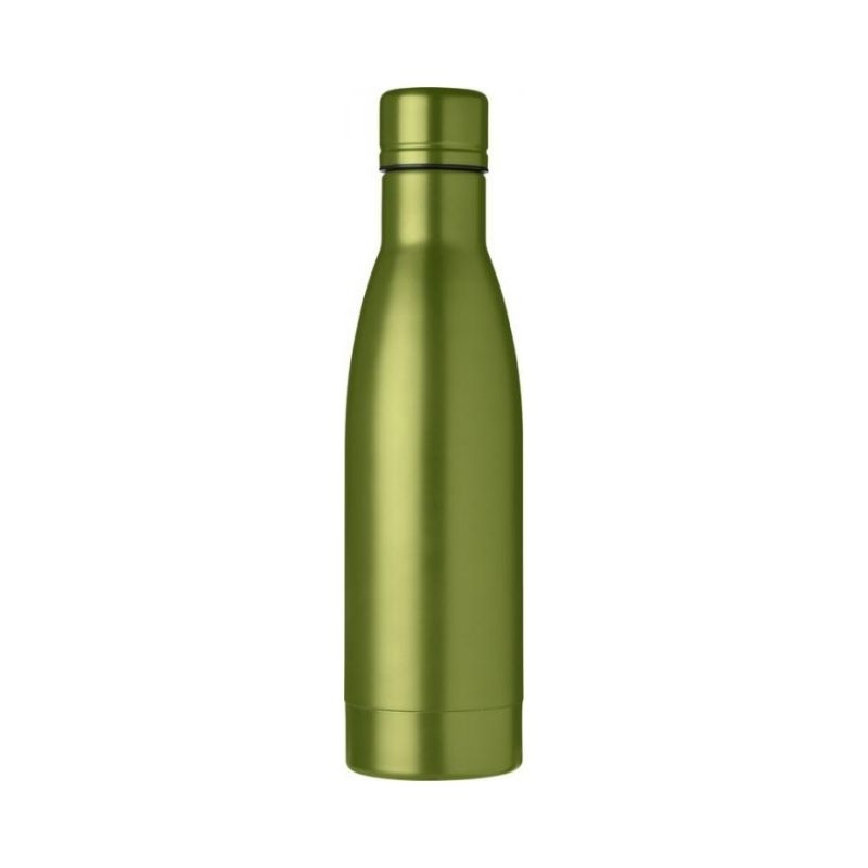 Logo trade advertising products image of: Vasa copper vacuum insulated bottle, lime green