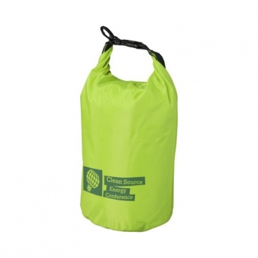 Logotrade corporate gift picture of: Survivor roll-down waterproof outdoor bag 5 l, lime