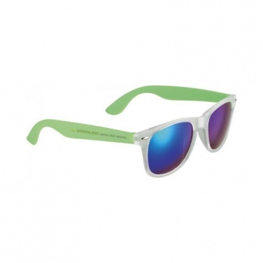 Logo trade corporate gifts picture of: Sun Ray Mirror sunglasses, lime