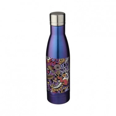 Logo trade promotional gifts image of: Vasa Aurora copper vacuum insulated bottle, blue