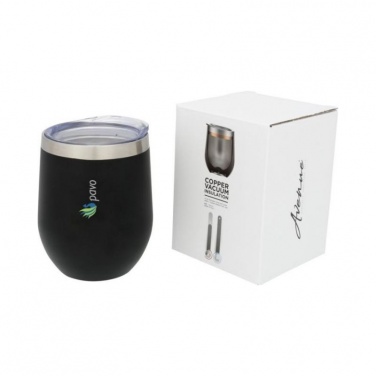 Logo trade corporate gift photo of: Corzo copper Vacuum Insulated Cup, black