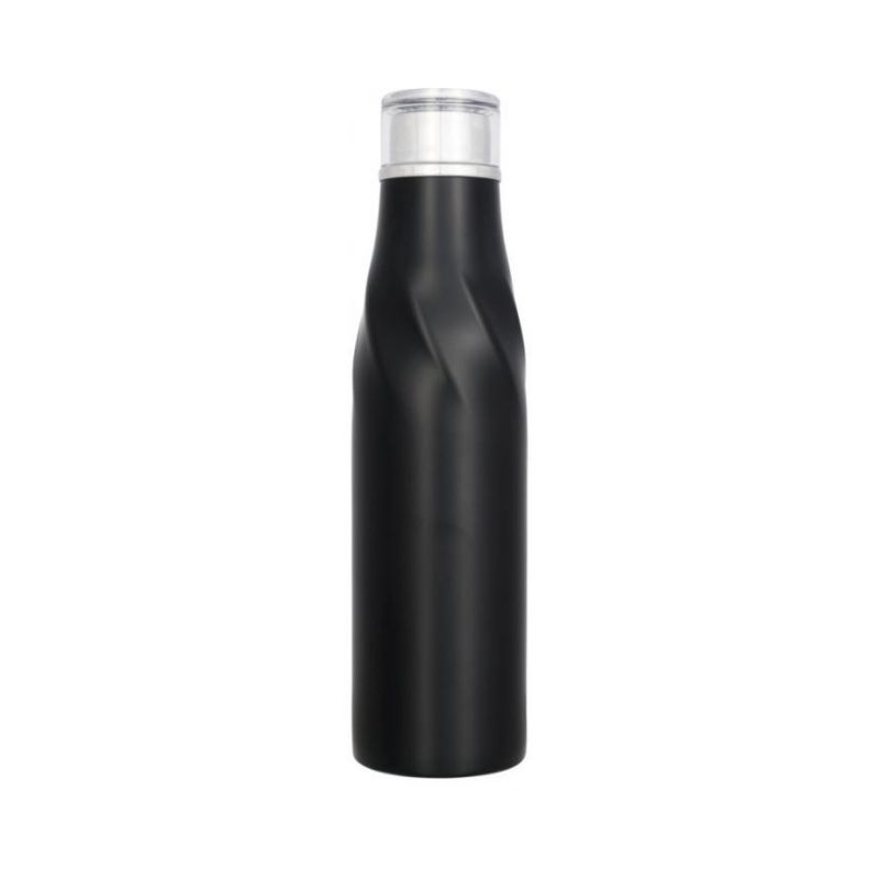 Logo trade promotional gifts image of: Hugo auto-seal copper vacuum insulated bottle, black