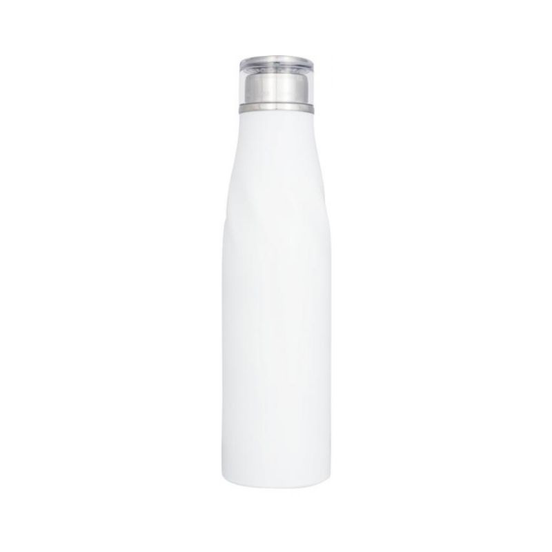 Logo trade advertising products picture of: Hugo auto-seal copper vacuum insulated bottle, white