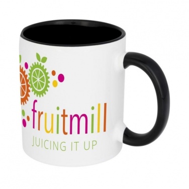 Logo trade advertising products picture of: Pix sublimation colour pop mug, black