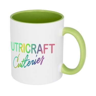 Logo trade business gifts image of: Pix sublimation colour pop mug, lime green