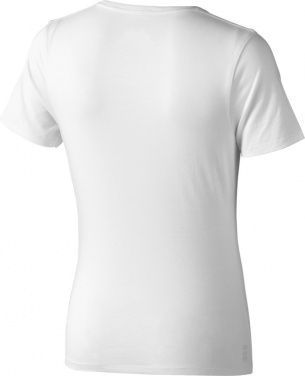 Logo trade corporate gifts image of: Nanaimo short sleeve ladies T-shirt, white