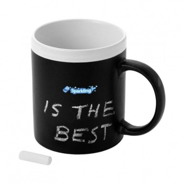 Logotrade promotional gift image of: Chalk write mug, white