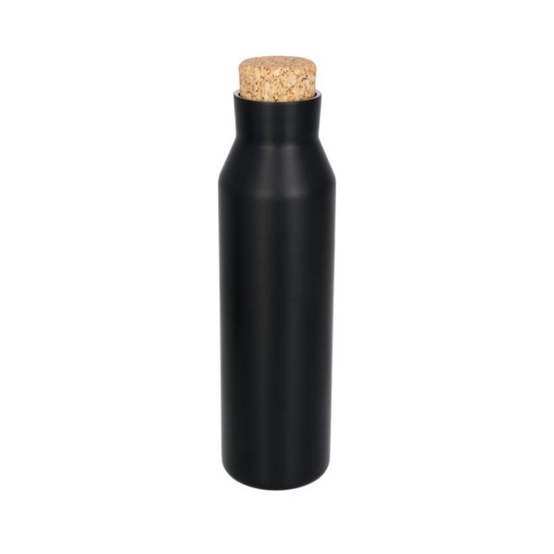 Logotrade corporate gift image of: Norse copper vacuum insulated bottle with cork, black