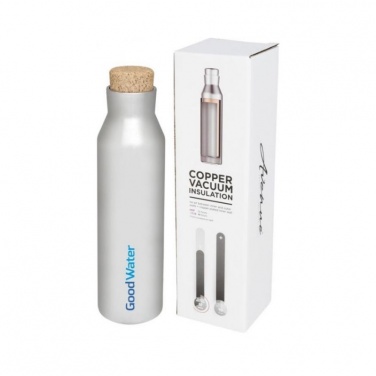 Logo trade promotional giveaways picture of: Norse copper vacuum insulated bottle with cork, silver