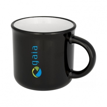 Logo trade corporate gifts image of: Ceramic campfire mug, black