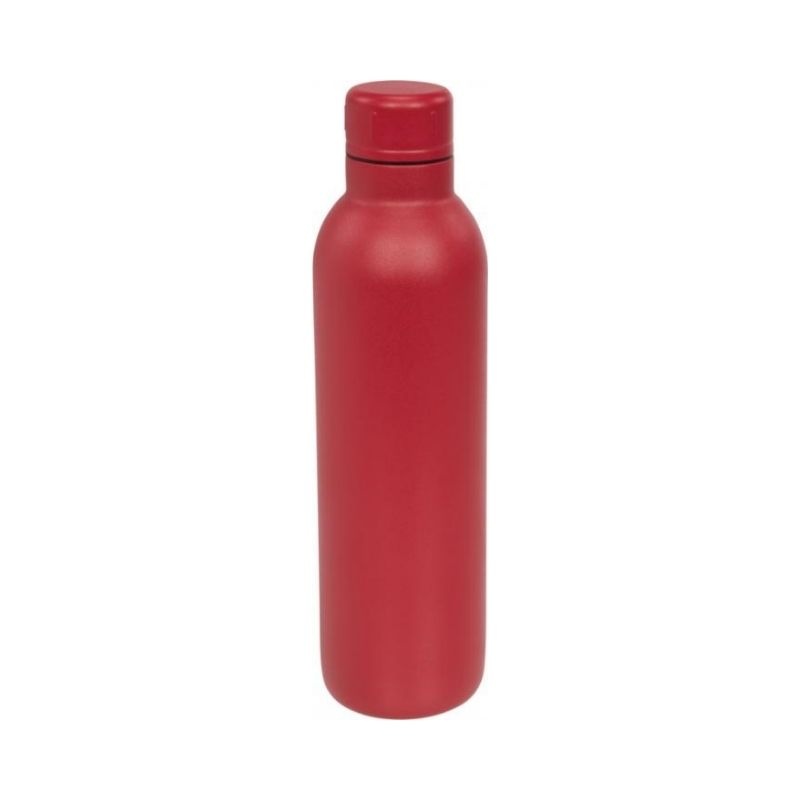 Logo trade promotional gifts image of: Thor copper vacuum insulated sport bottle, red