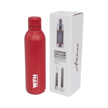 Logotrade corporate gifts photo of: Thor copper vacuum insulated sport bottle, red