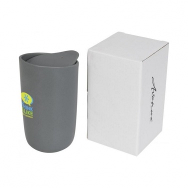 Logotrade promotional items photo of: Mysa 410 ml double wall ceramic tumbler, grey