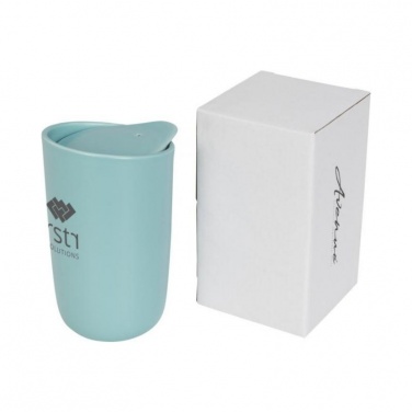 Logo trade promotional merchandise image of: Mysa 410 ml double wall ceramic tumbler, mint