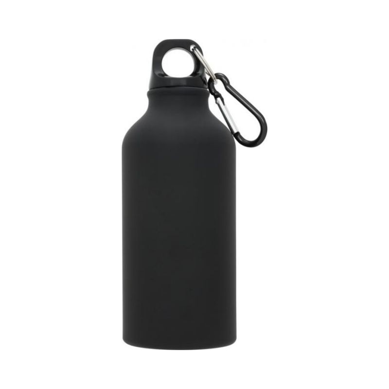 Logotrade corporate gift image of: Oregon matte sport bottle with carabiner, black