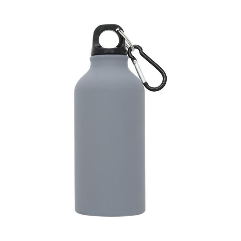 Logotrade corporate gift image of: Oregon matte 400 ml sport bottle with carabiner, grey