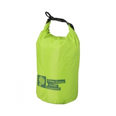 Logo trade business gifts image of: Camper 10 L waterproof outdoor bag, lime