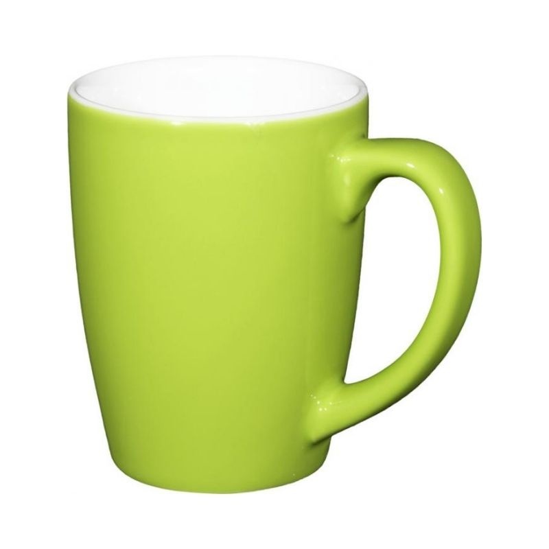 Logo trade promotional gifts image of: Mendi 350 ml ceramic mug, lime