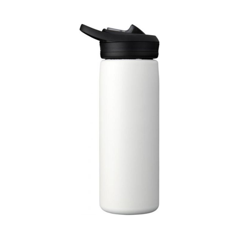 Logo trade promotional products image of: Eddy+ 600 ml copper vacuum insulated sport bottle, white