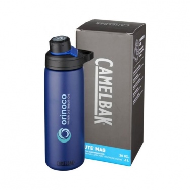 Logo trade advertising product photo of: Chute Mag 600 ml copper vacuum insulated bottle, navy