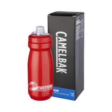 Logo trade business gifts image of: Podium 620 ml sport bottle, red