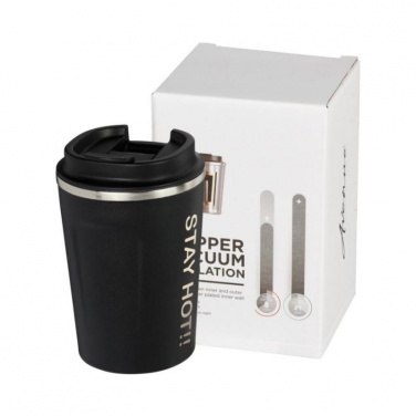 Logotrade promotional gift picture of: Thor 360 ml leak-proof copper vacuum tumbler, black