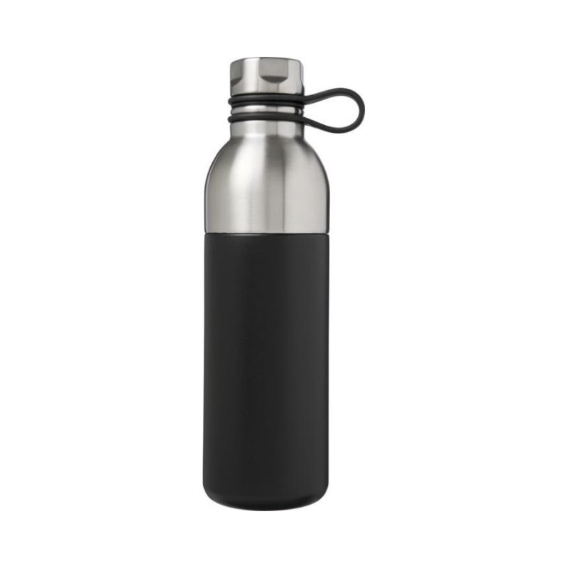 Logo trade promotional merchandise picture of: Koln 590 ml copper vacuum insulated sport bottle, black