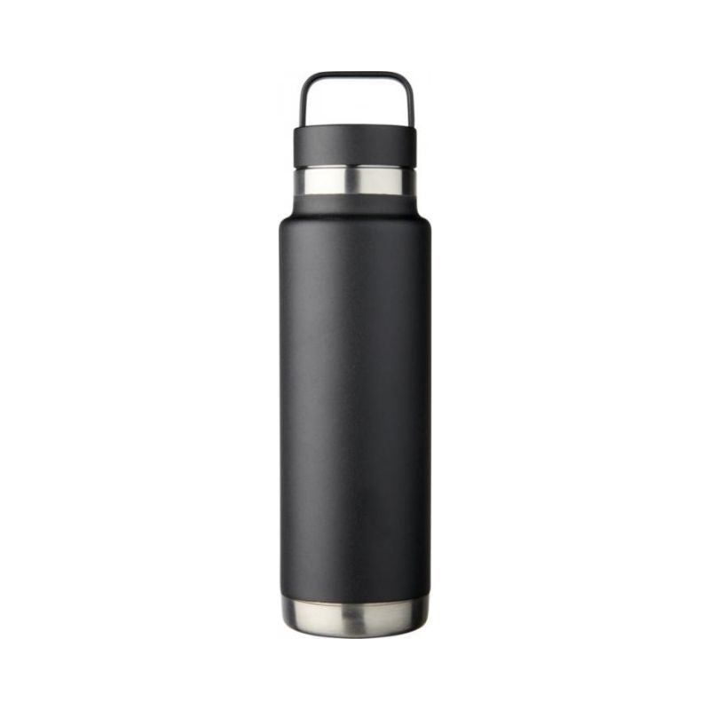 Logo trade advertising product photo of: Colton 600 ml copper vacuum insulated sport bottle, black