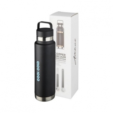 Logo trade business gift photo of: Colton 600 ml copper vacuum insulated sport bottle, black