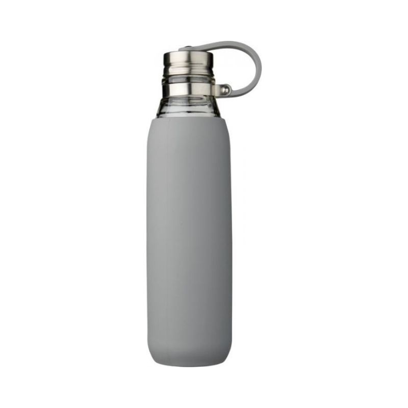 Logo trade business gift photo of: Oasis 650 ml glass sport bottle, grey