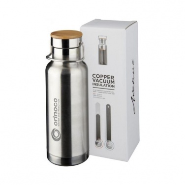 Logo trade promotional merchandise image of: Thor 480 ml copper vacuum insulated sport bottle, silver